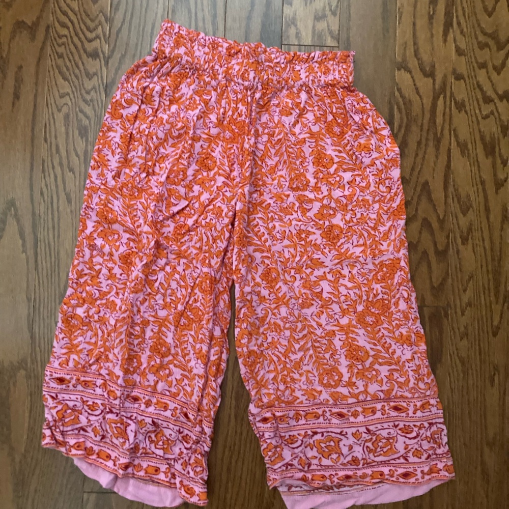 Billabong Pink and Orange Patterned Pants